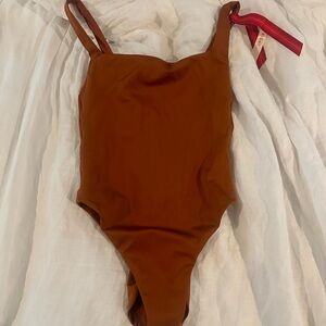 NWT Left on Friday streamline suit in bronze